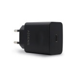 AISENS Cargador USB-C PD 3.0 1 Puerto 1x USB-C 20 W, Negro