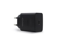 AISENS Cargador USB-C PD 3.0 1 Puerto 1x USB-C 20 W, Negro