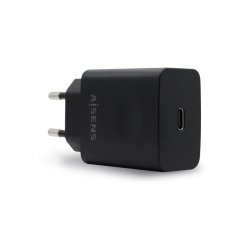 AISENS Cargador USB-C PD 3.0 1 Puerto 1x USB-C 20 W, Negro