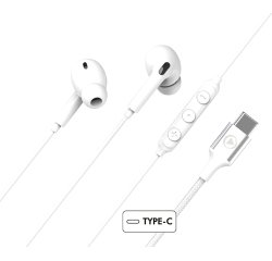 Oreillette et Kit mains-libres Force Play Kit piéton Intra USB-C Blanc