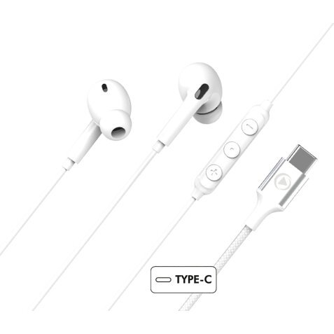 Oreillette et Kit mains-libres Force Play Kit piéton Intra USB-C Blanc