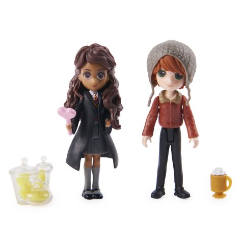 Wizarding World | Set Amicizia con personaggi Ron Weasley e Calì Patil | Bambole da 7.5cm | 2 accessori | Giocattoli per bambini dai 6 anni in su