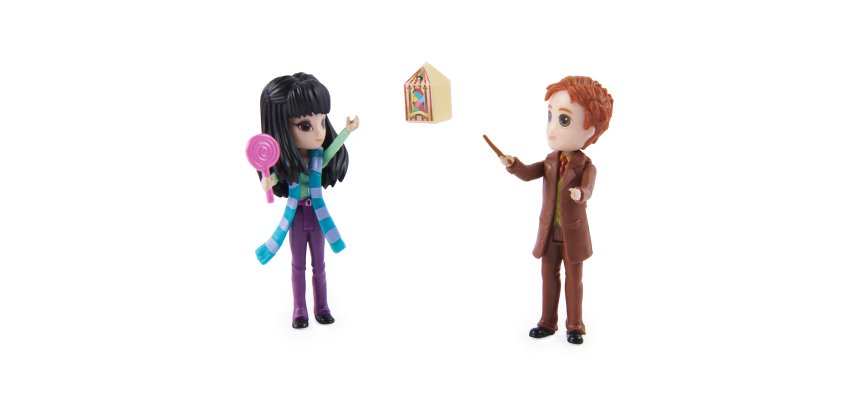 Wizarding World | Set Amicizia con personaggi George Weasley e Cho Chang | Bambole da 7.5cm | 2 accessori | Giocattoli per bambini dai 6 anni in su