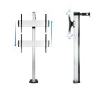 TooQ FS2270M-B soporte para pantalla de señalización 177,8 cm (70") Plata