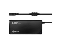 AISENS ASLC-90WAUTO-BK adaptador e inversor de corriente Interior 90 W Negro