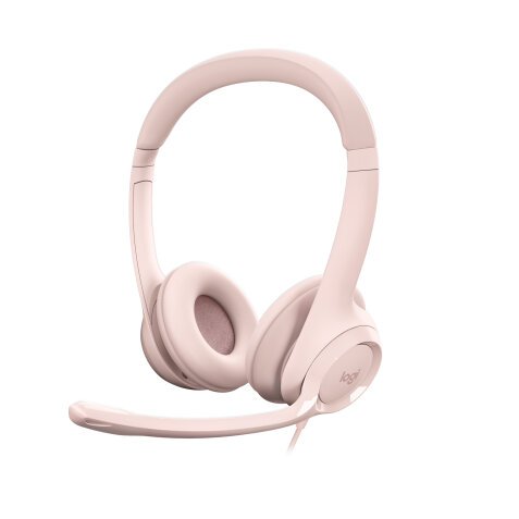 Logitech H390 Casque Avec fil Arceau Bureau/Centre d'appels USB Type-A Rose