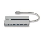 Lindy 43360 base para portátil y replicador de puertos Alámbrico USB 3.2 Gen 1 (3.1 Gen 1) Type-C Plata, Blanco