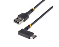 Cable 15cm USB A a USB C Acodado - en Ángulo Recto - Cable USB-C de Carga Rápida - de Alta Resistencia - USB 2.0 A a USB Tipo-C - Fibra de Aramida - 3A - de Carga