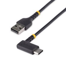 StarTech.com Cable 2m USB A a USB C Acodado - en Ángulo Recto - Cable USB-C de Carga Rápida - de Alta Resistencia - USB 2.0 A a USB Tipo-C - Fibra de Aramida - 3A - de Carga