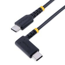 Cable 15cm USB C Acodado - en Ángulo Recto - PD 60W - 3A - Cable USB-C de Carga Rápida - de Alta Resistencia - USB 2.0 Tipo C - Fibra de Aramida - 3A - de Carga