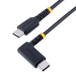 Startech.com 6in (15cm) usb c charging cable right angle, 60w pd 3a, heavy duty fast charge usb-c cable, usb 2.0 type-c, durable and rugged 