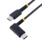 Cable 30cm USB C Acodado - en Ángulo Recto - PD 60W - 3A - Cable USB-C de Carga Rápida - de Alta Resistencia - USB 2.0 Tipo C - Fibra de Aramida - 3A - de Carga