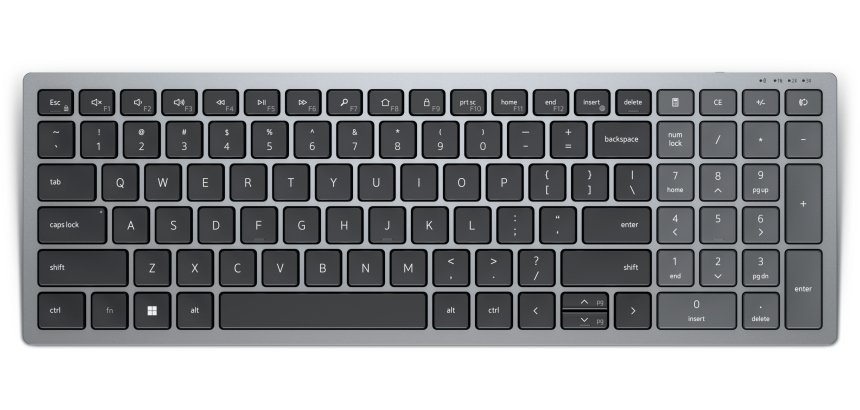 DELL KB740 teclado Oficina RF Wireless + Bluetooth QWERTY Español Gris, Negro