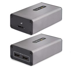 StarTech.com 2-Port USB 3.0 Extender over OM3 Multimode Fiber - LC/LC - 2x 5Gbps USB-A Hub - 350m (1150ft) Range - Durable USB Fiber Optic Extender - Optical USB Extender