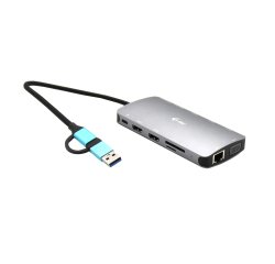 i-tec USB 3.0 USB-C/Thunderbolt 3x Display Metal Nano Dock with LAN + Power Delivery 100 W
