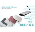 i-tec USB 3.0 USB-C/Thunderbolt 3x Display Metal Nano Dock with LAN + Power Delivery 100 W