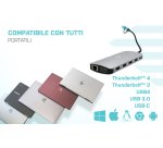 i-tec USB 3.0 USB-C/Thunderbolt 3x Display Metal Nano Dock with LAN + Power Delivery 100 W