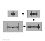 Neomounts WL35S-950BL19 Support mural robuste pour écran 55-115" - inclinable - verrouillable - paysage et portrait