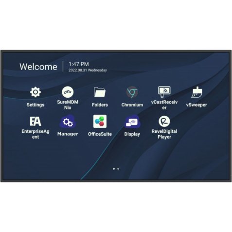 Viewsonic CDE4330 Écran d'affichage dynamique 109,2 cm (43") Wifi 450 cd/m² 4K Ultra HD Noir Intégré dans le processeur Android 11