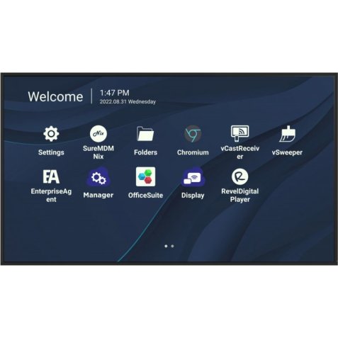 Viewsonic CDE7530 Écran d'affichage dynamique 190,5 cm (75") Wifi 450 cd/m² 4K Ultra HD Noir Intégré dans le processeur Android 11
