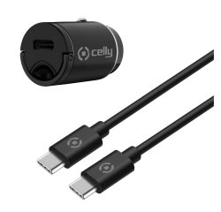 Celly CCMINITYPEC cargador de dispositivo móvil Smartphone, Tableta Negro Encendedor de cigarrillos Auto