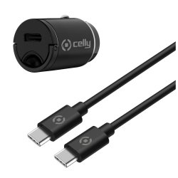 Celly CCMINITYPEC cargador de dispositivo móvil Smartphone, Tableta Negro Encendedor de cigarrillos Auto