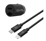 Celly CCMINILIGHT cargador de dispositivo móvil Smartphone Negro Encendedor de cigarrillos Auto