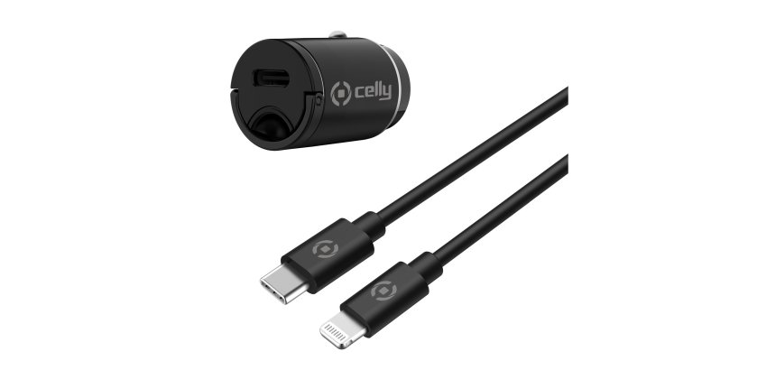 Celly CCMINILIGHT cargador de dispositivo móvil Smartphone Negro Encendedor de cigarrillos Auto