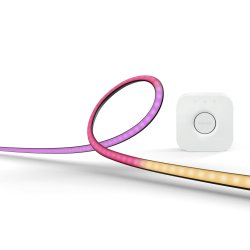 PHILIPS HUE Lumière connectée Philips Hue, Kit Lightstrip PC 24-27+Pont