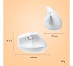 Ratón inalámbrico RF + Bluetooth para diestros Logitech Lift para Mac 4000 DPI