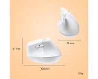 Ratón inalámbrico RF + Bluetooth para diestros Logitech Lift para Mac 4000 DPI