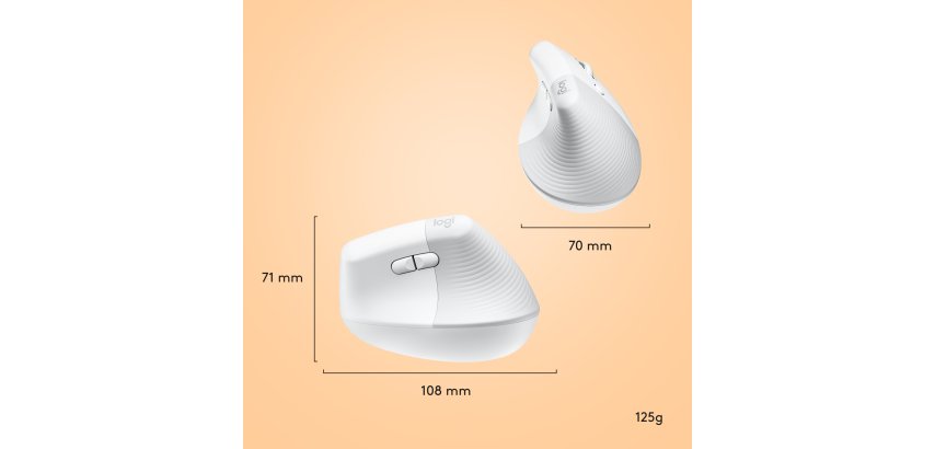 Ratón inalámbrico RF + Bluetooth para diestros Logitech Lift para Mac 4000 DPI