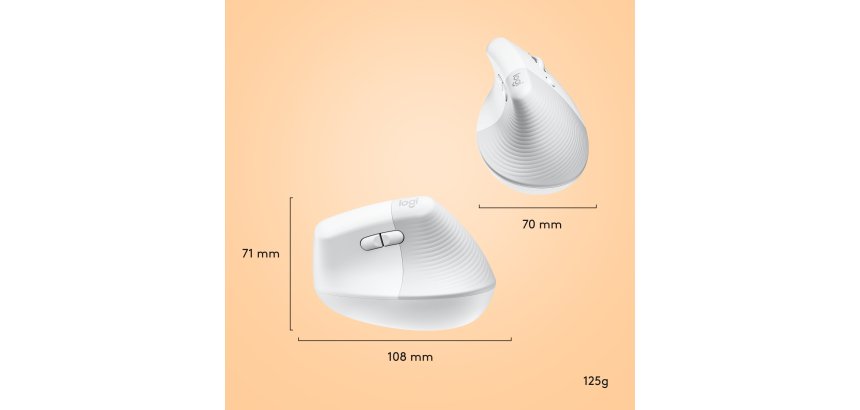 Ratón inalámbrico RF + Bluetooth para diestros Logitech Lift para Mac 4000 DPI