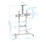 TooQ ZEUS 2,54 m (100") Negro