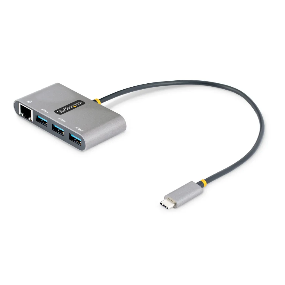 Hub USB, 4 ports, USB 3.2 Gen1, 5 Gbit/s, avec adaptateur USB-C