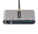 StarTech.com Hub USB-C à 3 ports avec Ethernet - 3x USB-A - USB 3.0 5Gbps - Alimentation par Bus - Hub USB Thunderbolt 3 - Adaptateur USB C Ethernet - Splitter USB-C vers USB-A - Adaptateur de Voyage