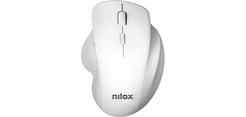 Nilox Ratón Ergonómico Wireless 3200 DPI Blanco