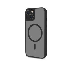 Celly Magmatt custodia per cellulare 15,5 cm (6.1") Cover Nero, Trasparente