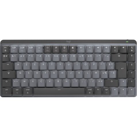 Logitech MX Mini Mechanical for Mac clavier Bureau Bluetooth AZERTY Français Graphite, Gris