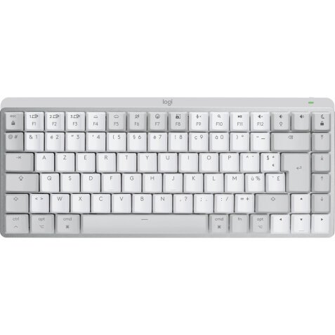 Logitech MX Mini Mechanical for Mac clavier Bureau Bluetooth AZERTY Français Gris, Blanc