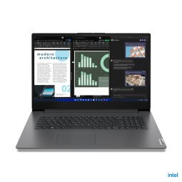 Lenovo V V17 Intel® Core™ i7 i7-1355U Ordinateur portable 43,9 cm (17.3") Full HD 16 Go DDR4-SDRAM 512 Go SSD Wi-Fi 6 (802.11ax) Windows 11 Pro Gris