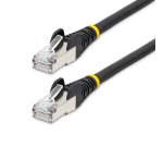StarTech.com Câble Ethernet CAT6a 5m - Low Smoke Zero Halogen (LSZH) - 10 Gigabit 500MHz 100W PoE RJ45 S/FTP Cordon de Raccordement Réseau Snagless Noir avec Décharge de Tension
