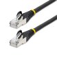 StarTech.com Cable de 2m de Red Ethernet CAT6a - Negro - Low Smoke Zero Halogen (LSZH) - 10GbE - 500MHz - PoE++ de 100W - Snagless sin Pestillo - RJ-45 - Cable de Red S/FTP