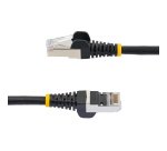 StarTech.com Câble Ethernet CAT6a 1,5m - Low Smoke Zero Halogen (LSZH) - 10 Gigabit 500MHz 100W PoE RJ45 S/FTP Cordon de Raccordement Réseau Snagless Noir avec Décharge de Tension
