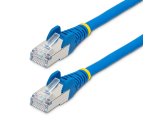 StarTech.com Câble Ethernet CAT6a 1m - Low Smoke Zero Halogen (LSZH) - 10 Gigabit 500MHz 100W PoE RJ45 S/FTP Cordon de Raccordement Réseau Snagless Bleu avec Décharge de Tension