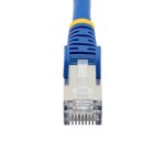 StarTech.com Cable de 2m de Red Ethernet CAT6a - Azul - Low Smoke Zero Halogen (LSZH) - 10GbE - 500MHz - PoE++ de 100W - Snagless sin Pestillo - RJ-45 - Cable de Red S/FTP