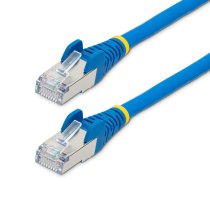 startechcom cable de 2m de red ethernet cat6a - azul - low smoke zero halogen lszh - 10gbe - 500mhz - poe de 100w - snagless sin pestillo - rj-45 - cable de red sftp