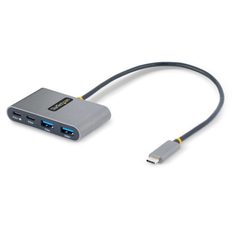 StarTech.com Hub Concentrador USB-C de 4 Puertos con Entrega de Alimentación de 100W de Paso - Ladrón USB Tipo C - - 2x USB-A + 2x USB-C - 5Gbps - Cable de 30cm - Splitter USB - Power Delivery 100W