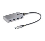 StarTech.com Hub USB 4 Ports - USB 3.0 5Gbps, Alimenté par Bus - Hub USB-A vers 4x USB-A avec entrée d'alimentation auxiliaire en option - Hub USB 3.0 pour PC Portable avec Câble de 30 cm - Hub USB Portable