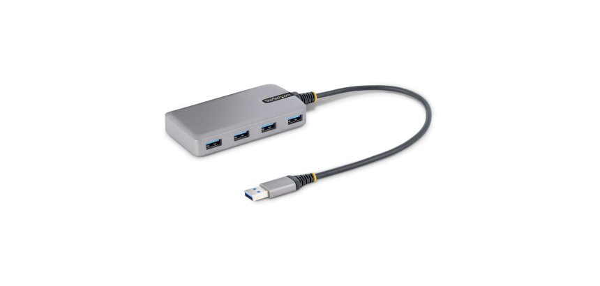 StarTech.com Hub USB 4 Ports - USB 3.0 5Gbps, Alimenté par Bus - Hub USB-A vers 4x USB-A avec entrée d'alimentation auxiliaire en option - Hub USB 3.0 pour PC Portable avec Câble de 30 cm - Hub USB Portable